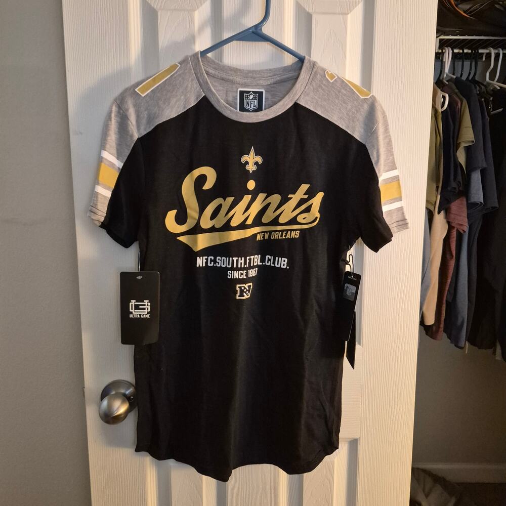 NWT Ultra Game NFL New Orleans Saints Shirt, Small